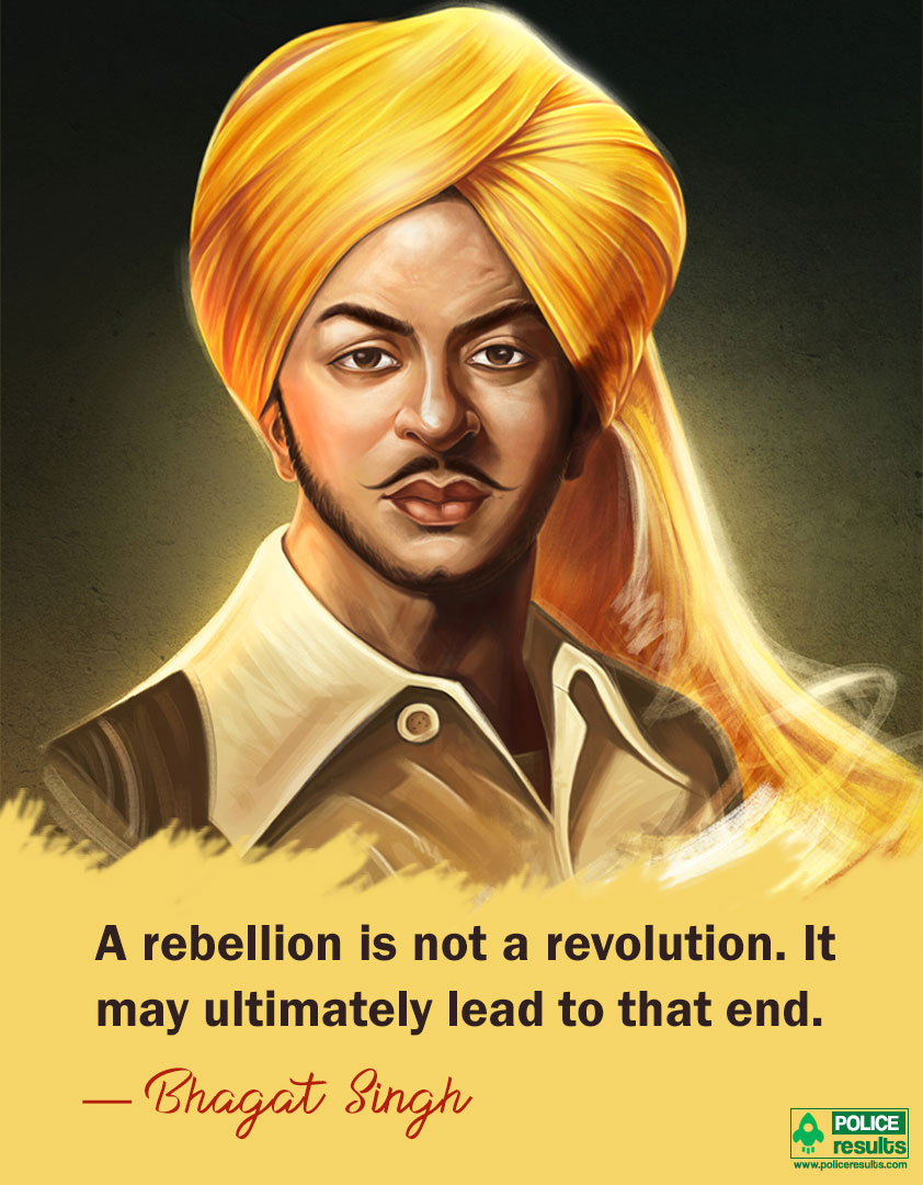 Bhagat Singh Quotes on Rebellion