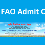 ASRB AO FAO Admit Card 2022 Download AO/FAO Exam Hall Ticket