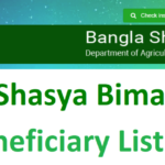 Bangla Shasya Bima List 2022 |  login