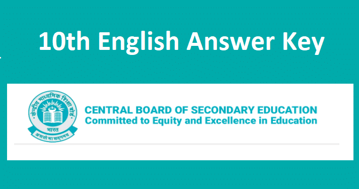 CBSE 10th English Answer key 2022 pdf!  Download Set 1, 2, 3, 4