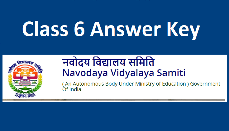 NVS Class 6 Answer Key 2022 JNVST 6th Entrance Exam Solution Key