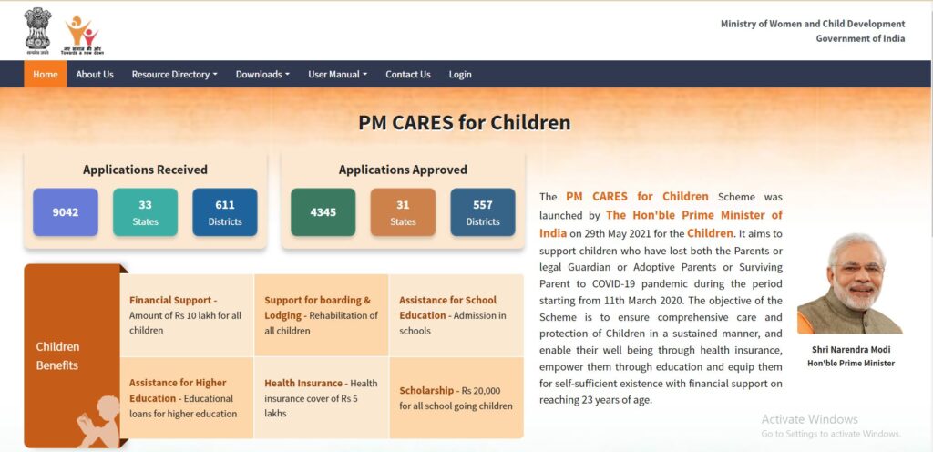 PM Cares For Children Yojana