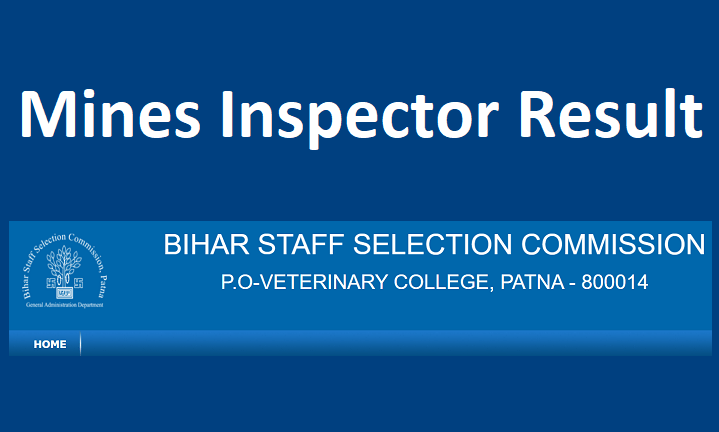BSSC Mines Inspector Result 2022 Cut off!  Bihar SSC MI Merit list