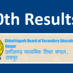 CG Board 10th Result 2022 Check results.ch.nic.in Matric Toppers list