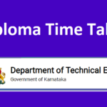 DTE Karnataka Diploma Time Table 2022 Polytechnic Exam Date