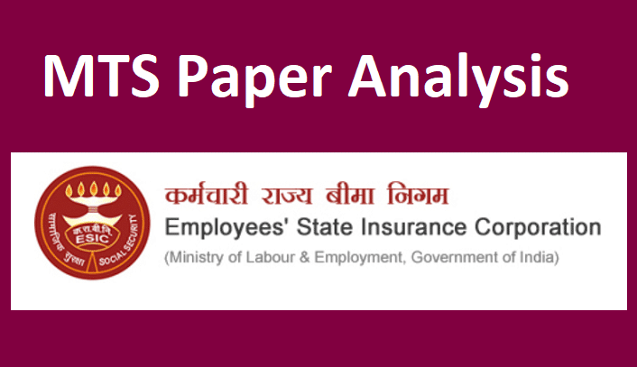 ESIC MTS Paper Analysis 2022 Phase 1 MTS Answer Key Solution