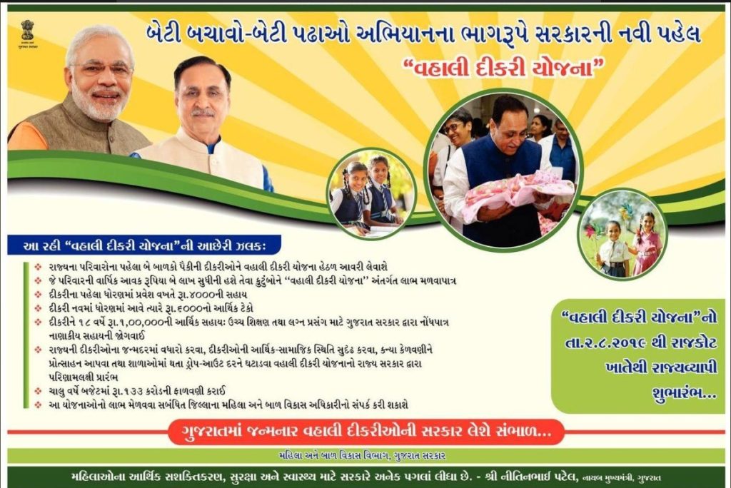 Gujarat Vahli Dikri Yojana 2022: Registration/ Application Form, Instructions