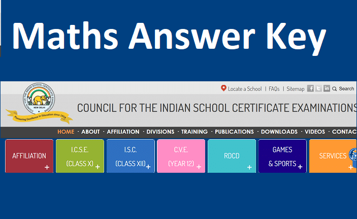 ISC Maths Answer Key 2022 Class~12th Question Paper Solution