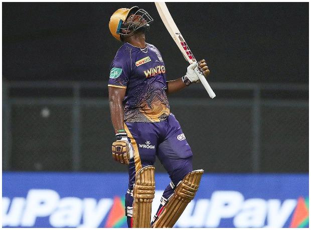 Andre Russell plays a match winning knock of 70* off just 31 balls against PBKS in IPL 2022. Photo:@KKRiders