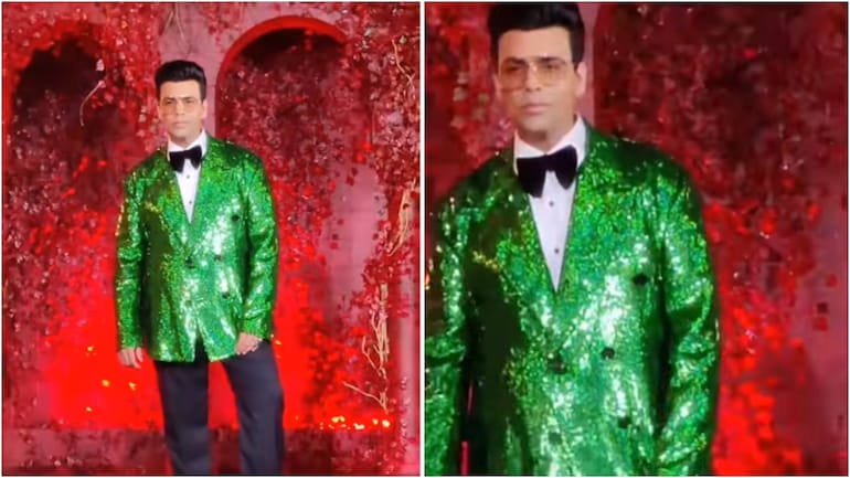 Karan Johar dons green shimmery jacket for 50th birthday bash, fans say ‘damn hot sir’