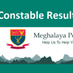 Meghalaya Police Result 2022 Constable Cut off Marks, Merit list