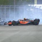 Miami GP: Max Verstappen holds off Charles Leclerc to win inaugural race after Lando Norris crash led to late battle