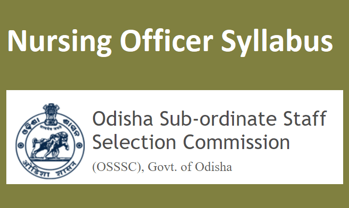 OSSSC Nursing Officer Syllabus 2022 pdf!  Exam Books, Salary