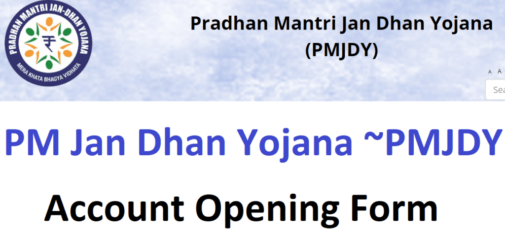 PMJDY Account Opening Form 2022 Bank~Wise Online Apply