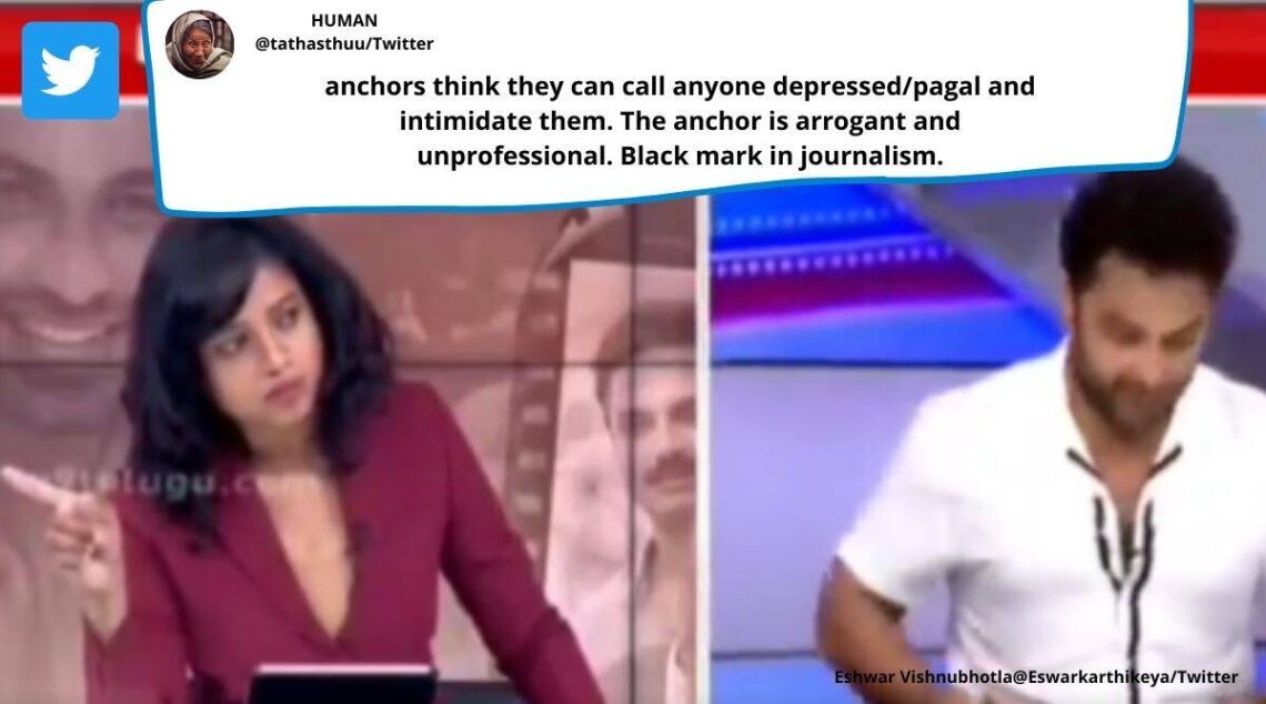 TV anchor asks Telugu actor Vishwak Sen to get out of studio;  netizens unimpressed