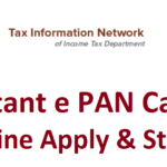 Instant e Pan Card Application Form 2022 NSDL Online Status Check
