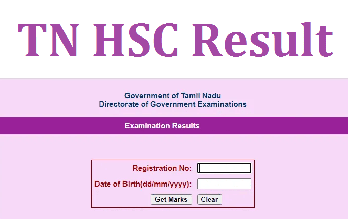 TN Plus Two Result 2022 tnresults.nic.in 10+2 Topper, Marksheet