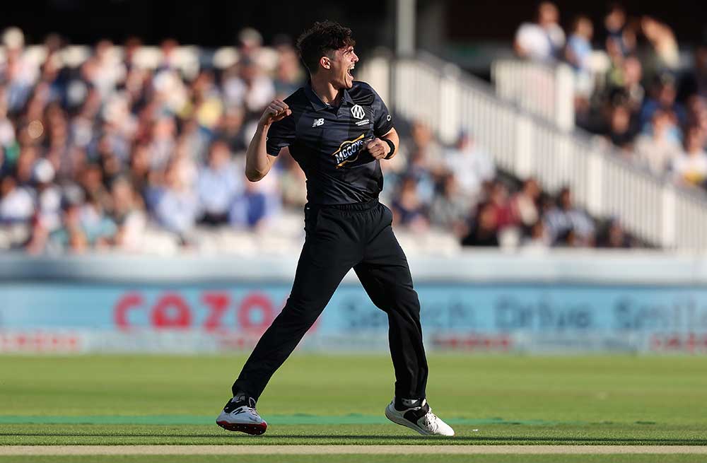 Sean Abbott celebrates a wicket in his first over // Getty